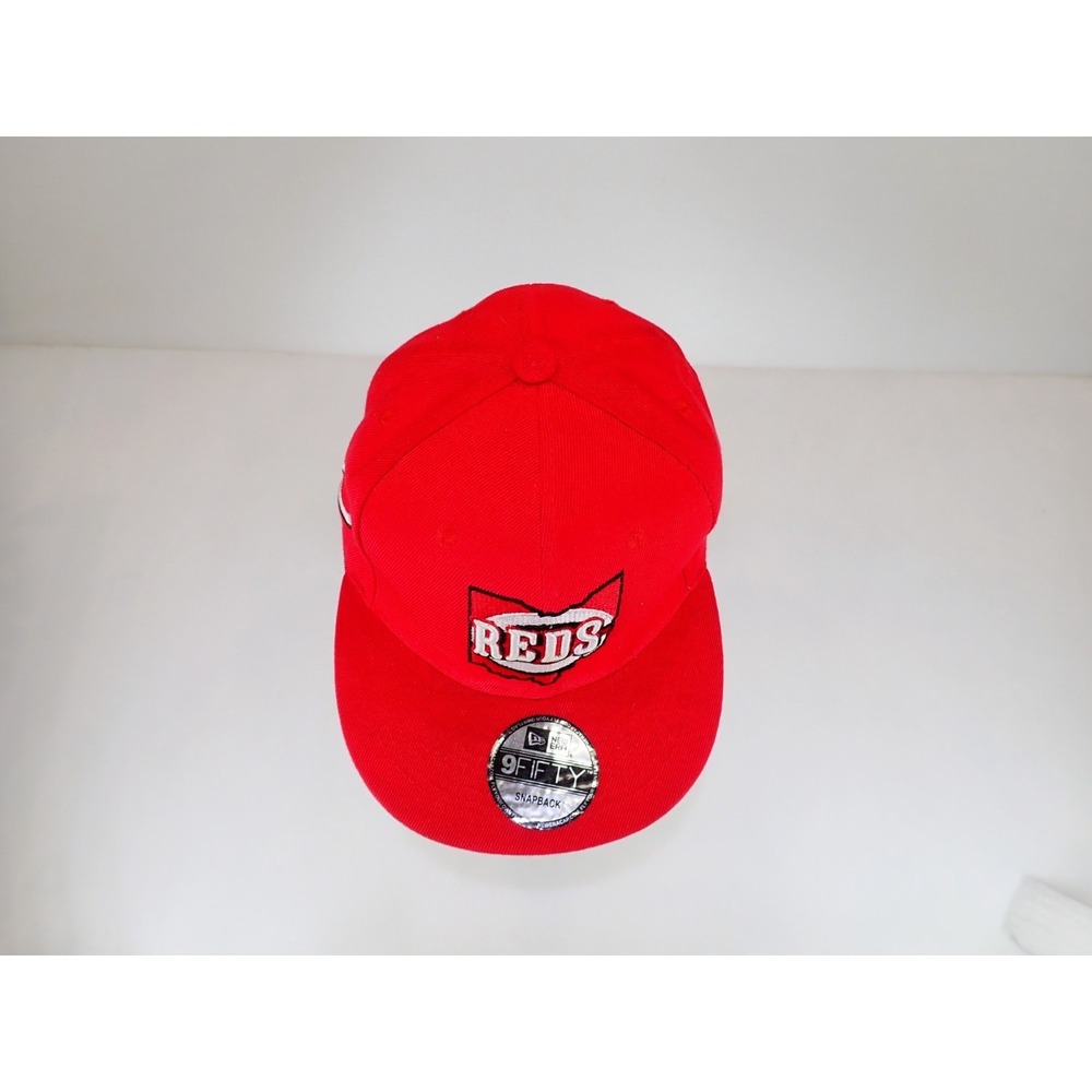 New Era 9FIFTY Cincinnati Reds Hat Ohio State Outline Snapback Red MLB - Picture 2 of 9